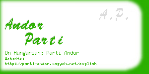 andor parti business card